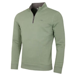 Calvin Klein Mens 2025 Rocky Half Zip Supersoft Stretch Golf Sweater - S, Sage