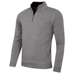 Calvin Klein Mens 2025 Rocky Half Zip Supersoft Stretch Golf Sweater - M, Silver Marl