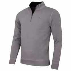 Calvin Klein Mens 2025 Rocky Half Zip Supersoft Stretch Golf Sweater - S, Silver Marl