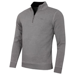 Calvin Klein Mens 2025 Rocky Half Zip Supersoft Stretch Golf Sweater - S, Silver Marl