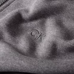 Calvin Klein Mens 2025 Rocky Half Zip Supersoft Stretch Golf Sweater - S, Silver Marl