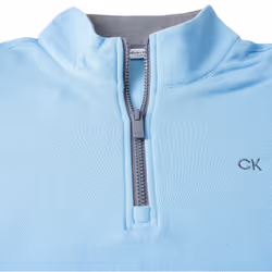 Calvin Klein Mens 2025 Rocky Half Zip Supersoft Stretch Golf Sweater - S, Sky