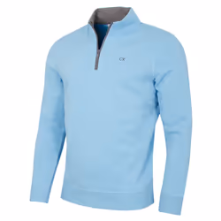 Calvin Klein Mens 2025 Rocky Half Zip Supersoft Stretch Golf Sweater - XXXL, Sky