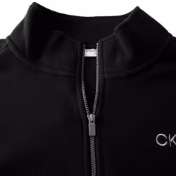 Calvin Klein Mens 2025 Polar Fleece 1/2 Zip Stretch Golf Sweater - S, Black