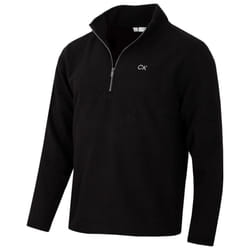 Calvin Klein Mens 2025 Polar Fleece 1/2 Zip Stretch Golf Sweater - XXL, Black