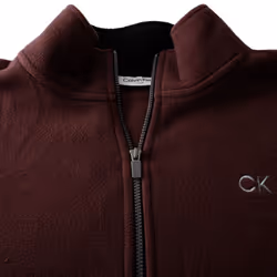 Calvin Klein Mens 2025 Polar Fleece 1/2 Zip Stretch Golf Sweater - M, Burgundy