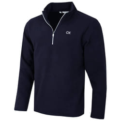 Calvin Klein Mens 2025 Polar Fleece 1/2 Zip Stretch Golf Sweater - M, Navy