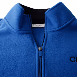 Calvin Klein Mens 2025 Polar Fleece 1/2 Zip Stretch Golf Sweater - XXXXL, Royal