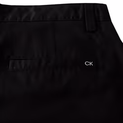 Calvin Klein Mens 2025 Campus Chino Lightweight Stretch Golf Shorts - 32, Black