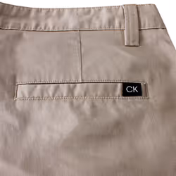 Calvin Klein Mens 2025 Campus Chino Lightweight Stretch Golf Shorts - 40, Khaki