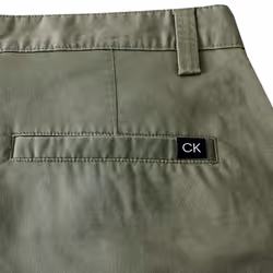 Calvin Klein Mens 2025 Campus Chino Lightweight Stretch Golf Shorts - 30, Pale Olive