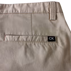 Calvin Klein Mens 2025 Campus Chino Lightweight Stretch Golf Shorts - 38, Stone