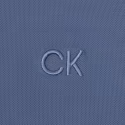 Calvin Klein Mens 2025 Long Sleeve Stretch Campus Golf Polo Shirt - S, Denim Blue
