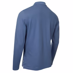 Calvin Klein Mens 2025 Long Sleeve Stretch Campus Golf Polo Shirt - S, Denim Blue