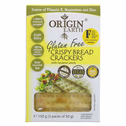 Origin Earth Gluten Free Crackers Sesame 150g ( pack of 10 )