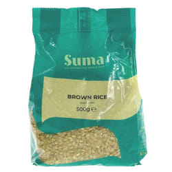 Suma Rice-short grain brown organic - 500g ( pack of 6 )