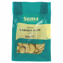 Suma Cashews Whole - Organic 125g (Pack of 6)