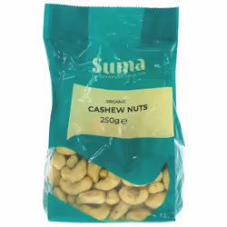Suma Cashews whole - organic -250g ( pack of 6 )