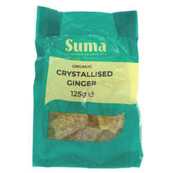 Suma Ginger - crystallised organic -125g (Pack of 6)