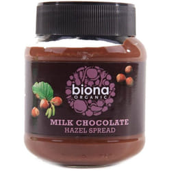 Biona Milk Choc Hazel Spread - organic 350g ( Pack of 6 )