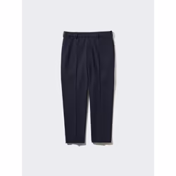 Uniqlo Japan Smart Ankle Pants  Wool Like  Standard Length 64.5 70.5cm - 69 NAVY/XS