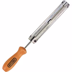 OREGON 11/64-Inch (4.5?mm) Chainsaw File and Holder with Angle Guides to Sharpen 3/8-Inch Narrow Kerf Chainsaw Chains (Q29192C)