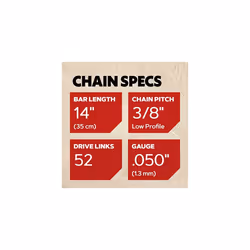 AdvanceCut Saw Chain to fit 14Inch Husqvarna McCulloch Ryobi Bosch Chainsaws 52 Drive Links 91PX052E