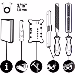 Oregon 558550 Sharpening and Bar Maintenance Kit for .325' Chainsaw Chain, with 4.8mm (3/16-Inch) Round File, 3/16' - Additional view 4