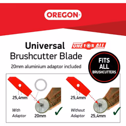 Oregon Universal Mulching Brushcutter Blade, 3 Tooth Shredder Blade for Thick High & Dense Vegetation, 3mm Thick Hardened Steel, Fits Stihl,