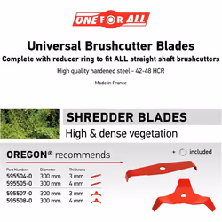 Oregon Universal Mulching Brushcutter Blade, 3 Tooth Shredder Blade for Thick High & Dense Vegetation, 3mm Thick Hardened Steel, Fits Stihl, - Additional view 7