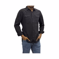 LEVI'S Mens Jackson Worker Denim Shirt - Charcoal Grey, L