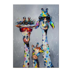 Giraffes with Sunglasses Funny Art Posters And Prints Black And White Animals Canvas Paintings on the Wall Art Pictures - multicolor, 30x40cm no frame