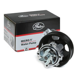 GATES WP0120 Water pump with belt pulley, for V-ribbed belt pulley VAUXHALL: Corsa Mk3, Corsa Mk4, Astra Mk6, FIAT: Grande Punto Hatchback