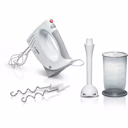 Bosch MFQ3540, Hand mixer, Grey, White, 1.4 m, Plastic, 450 W, 141 mm