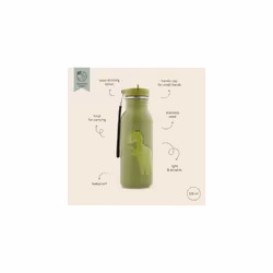 Drinking Bottle - Mr. Dino - 500ml Stainless Steel Water Bottle for Kids - Green - Leakproof - Eco-Friendly and BPA-Free - Additional view 4