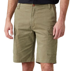 Wrangler Mens Casey Summer Denim Regular Fit Cargo Pants Bottoms Shorts - 38, Long Tee Green