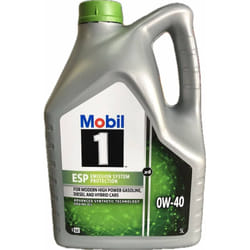 Mobil 1 ESP X4 0W-40 5l Engine oil 157814 MERCEDES-BENZ: GLC Off-Road, C-Class Saloon, E-Class Saloon, VAUXHALL: Astra Mk7, Corsa Mk3, Astra Mk6