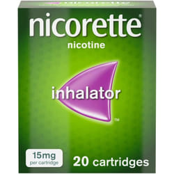 Nicorette 15mg Inhalator Nicotine 20 Cartridges (Stop Smoking Aid)