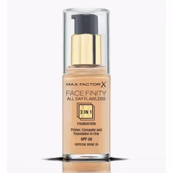 Max Factor Facefinity All Day Flawless 3 In 1, Bottle, liquid, Smoothing, Beige, Crystal Beige, Women