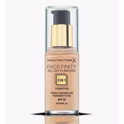 Max Factor Facefinity All Day Flawless 3 In 1, Bottle, liquid, Smoothing, Beige, Natural, Women