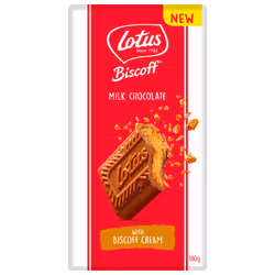 LOTUS Milk Chocolate with Biscoff Cream 180g (Pack of 17)
