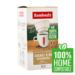 Rombouts Cachet D'or compostable one Cup Filters 4 Pack - 40 Filters