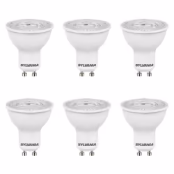 6 x Sylvania 0027445 RefLED Wide Beam LED GU10 Lamps 3000K - 4.2 Watt