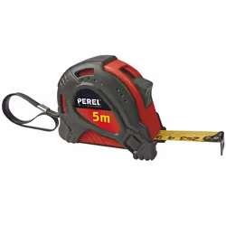 Perel HRUT5PRO, Nylon, Rubber, Black, Red, 5 m, 19 mm