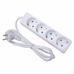 Perel EB4-G power extension 1.5 m 4 AC outlet(s) Indoor White