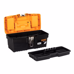 Perel OM13M small parts/tool box Black, Yellow