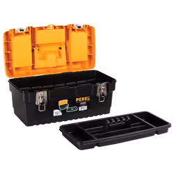 Perel OM16M small parts/tool box Black, Yellow