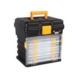 Perel OM14H small parts/tool box Black, Yellow