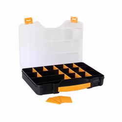 Perel OMR18 small parts/tool box Black, Yellow
