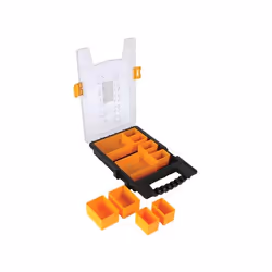 Perel OMRH10 small parts/tool box Black, Transparent